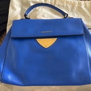 Blue Leather Handbag